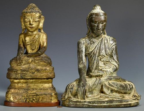2 SOUTHEAST ASIAN BUDDHAS, INCL.