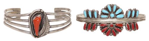(2) SOUTHWEST SILVER RED CORAL