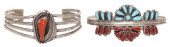 (2) SOUTHWEST SILVER RED CORAL