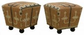 (2) SOUTHWEST STYLE UPHOLSTERE