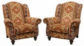 (2) SOUTHWEST STYLE UPHOLSTERE