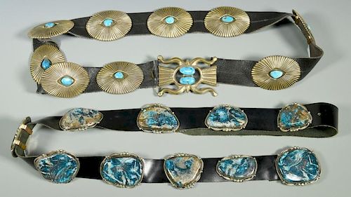 2 SOUTHWESTERN BELTS, OLD PAWN1st