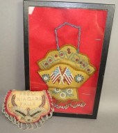 2 SOUVENIR BEADWORK PIECESca.
