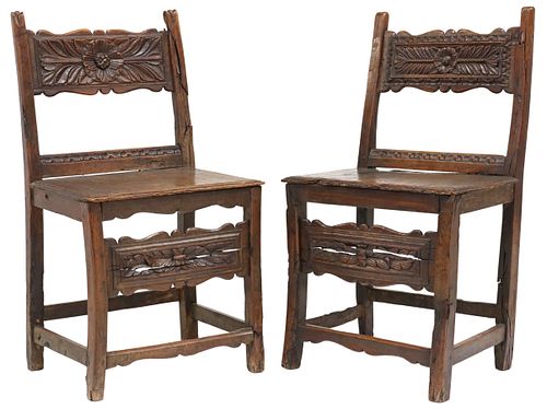 (2) SPANISH BAROQUE PERIOD CARVED