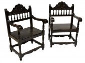 (2) SPANISH BAROQUE STYLE ARMC