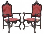 (2) SPANISH BAROQUE STYLE EBON