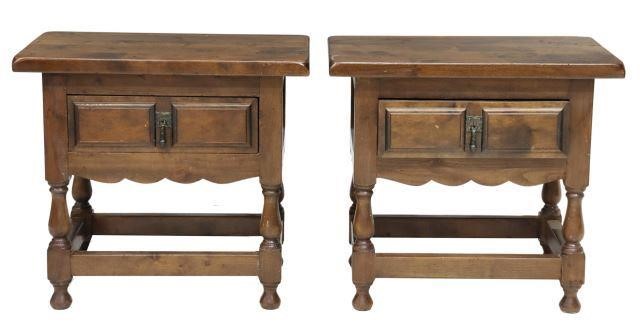 (2) SPANISH BAROQUE STYLE WALNUT