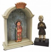 (2) SPANISH CARVED RELIGIOUS A