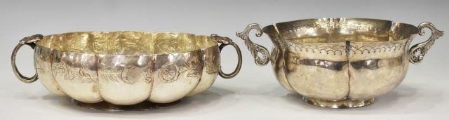 (2) SPANISH COLONIAL SILVER LOBED