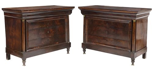 (2) SPANISH EMPIRE STYLE MAHOGANY