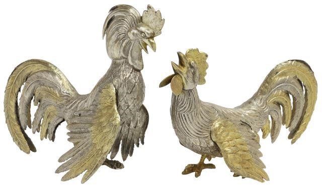 (2) SPANISH GILT 915 SILVER