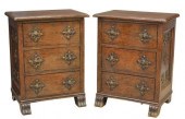 (2) SPANISH MAHOGANY FINISH BE