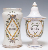 (2) SPANISH MAJOLICA GLAZED PO