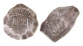 (2) SPANISH REAL COB SILVER 16