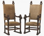 (2) SPANISH UPHOLSTERED FIGURA