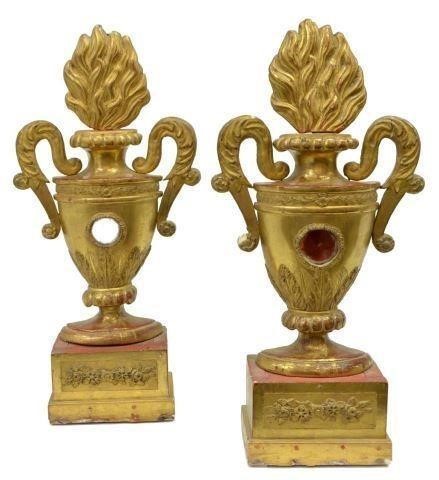 2) SPANISH VASIFORM GILTWOOD