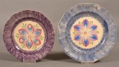 2 SPATTER DAHLIA PATTERN IRONS