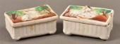2 STAFFORDSHIRE PAINTED PORCEL