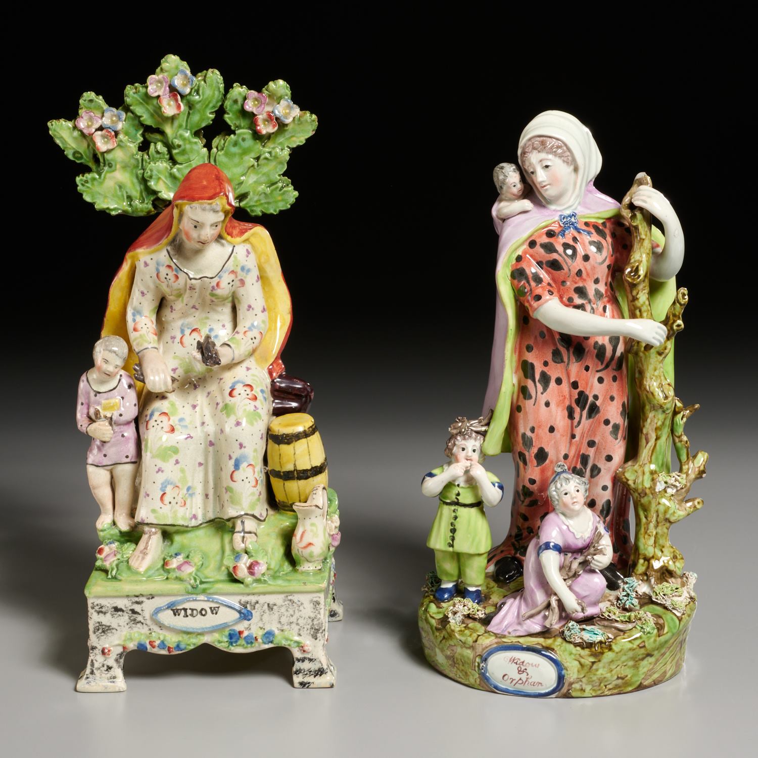 (2) STAFFORDSHIRE PEARLWARE FIGURES