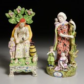 (2) STAFFORDSHIRE PEARLWARE FI