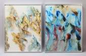 2 STANLEY LINDWASSER ACRYLIC O
