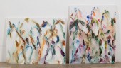 2 STANLEY LINDWASSER ACRYLIC O