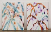 2 STANLEY LINDWASSER ACRYLICS