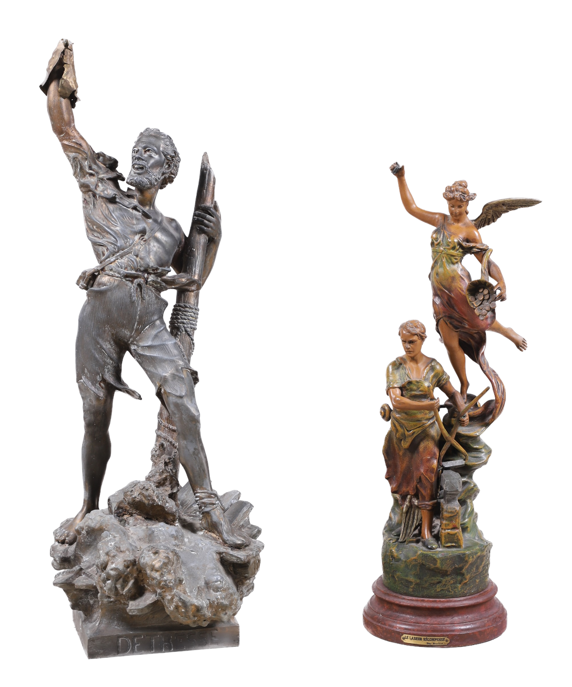 (2) Statues turned into lamps,