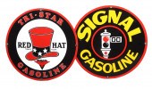 (2) Steel oil advertising sign
