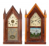 (2) STEEPLE CLOCKS Both origin