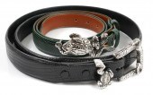 (2) STERLING BELT BUCKLES & BE