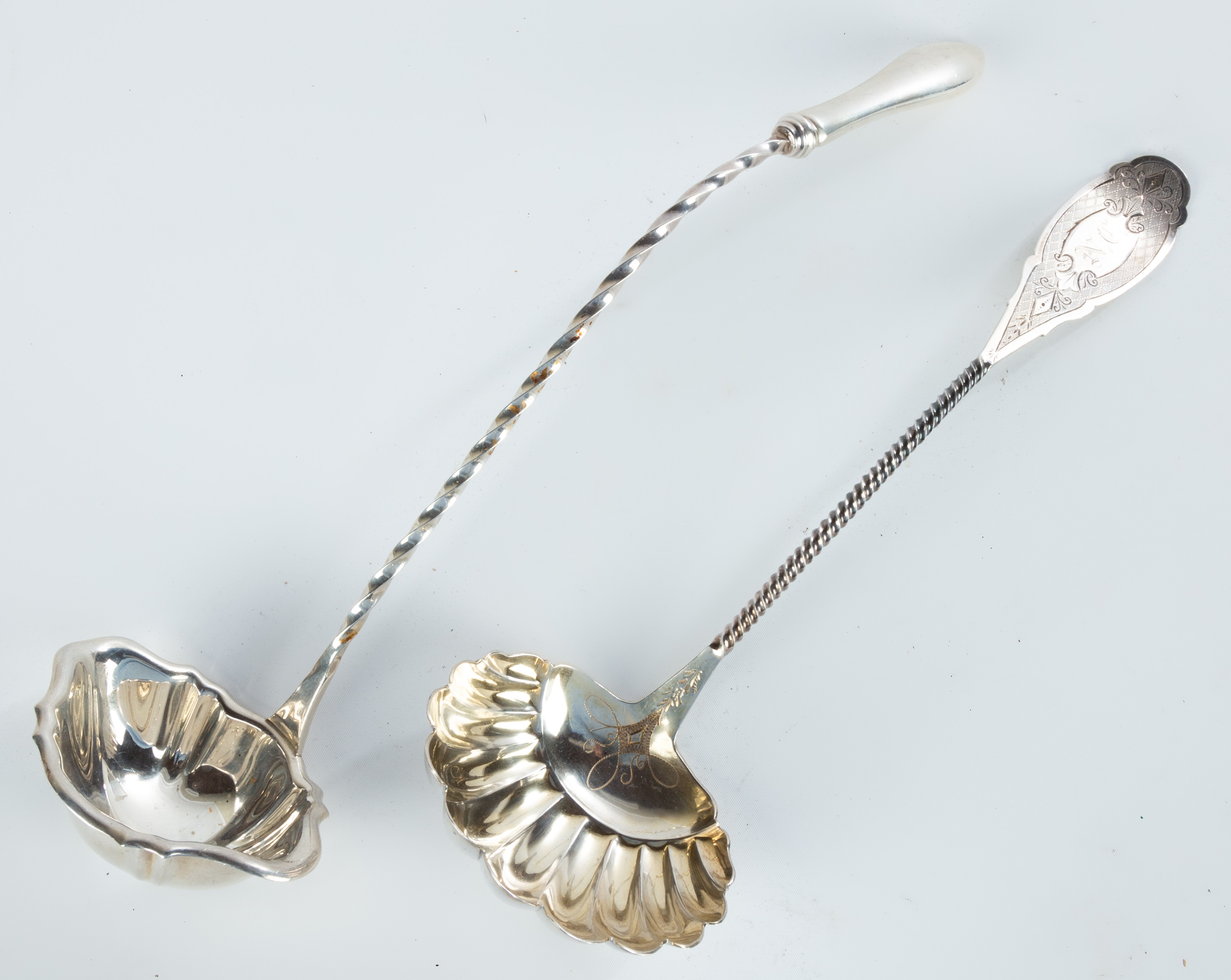 (2) STERLING & COIN SILVER LADLES &