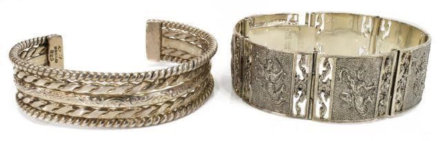 (2) STERLING CUFF & SIAM DANCING