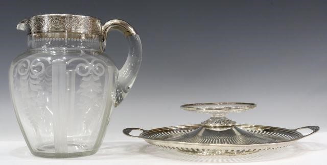(2) STERLING & CUT GLASS