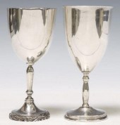 (2) STERLING GOBLETS, (ONE) JU