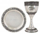 (2) STERLING KIDDUSH CUP & UND