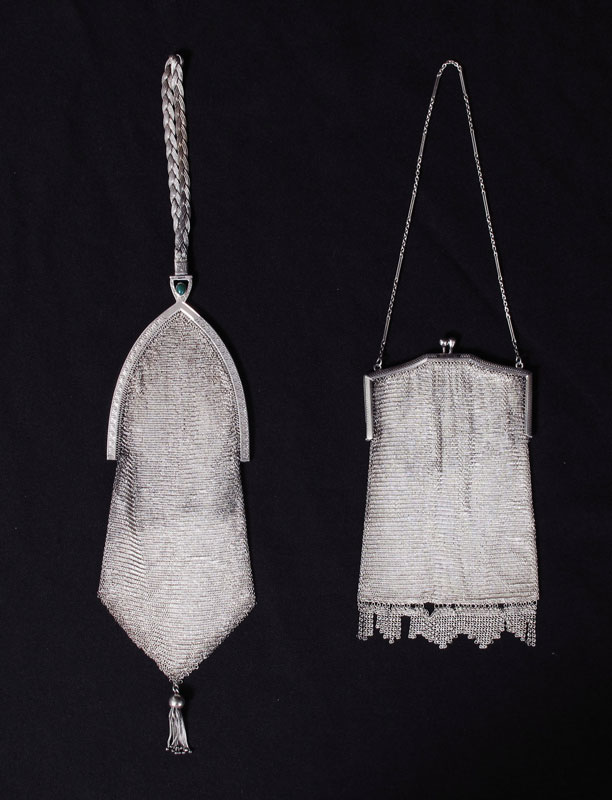 2 STERLING MESH BAGS: 1) R.