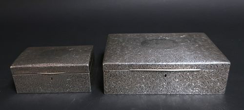 2 STERLING SILVER JEWELRY BOXES2