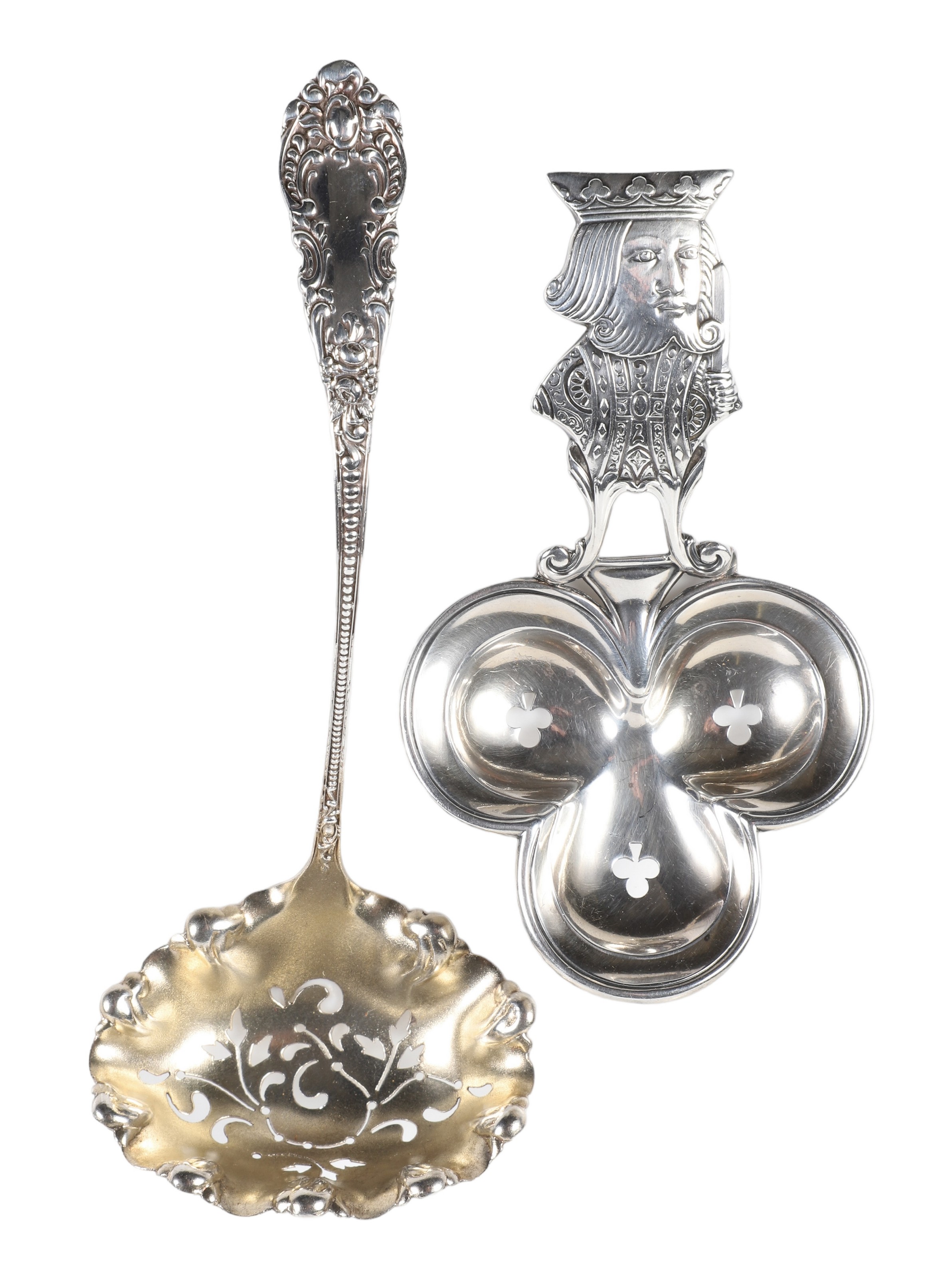 (2) Sterling silver serving pieces,