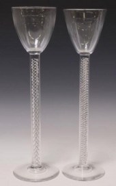 2) STEUBEN AIR TWIST STEM 17.7