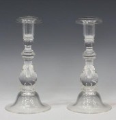 (2) STEUBEN ART GLASS 'TEARDRO