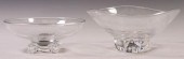 (2) STEUBEN COLORLESS ART GLAS