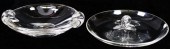 (2) STEUBEN COLORLESS ART GLAS