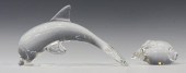 2) STEUBEN COLORLESS ART GLASS
