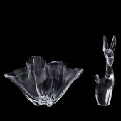 2 STEUBEN COLORLESS PIECES DON