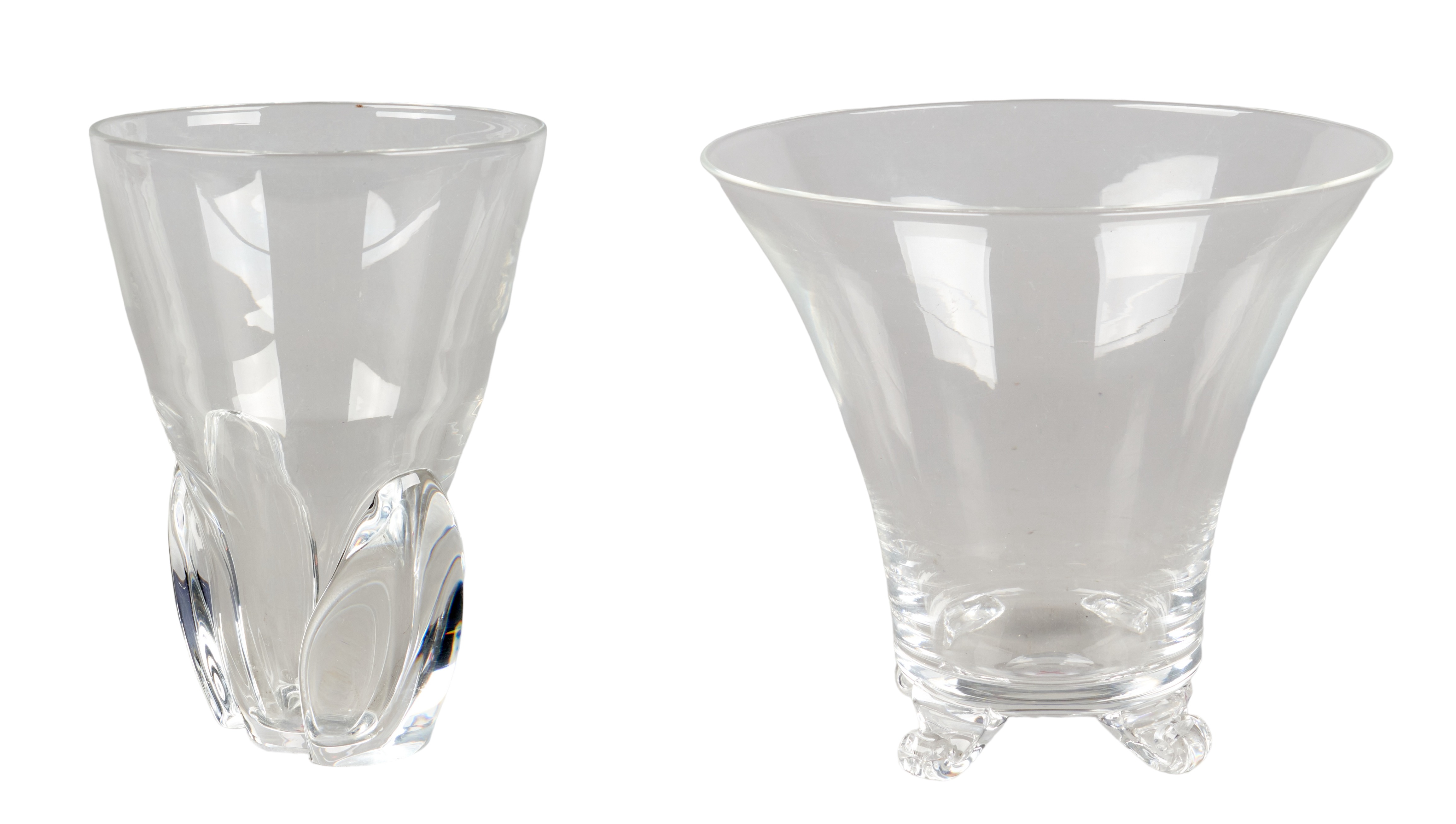 (2) Steuben crystal vases to