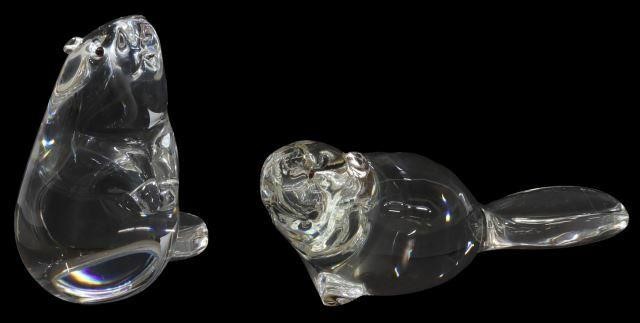 (2) STEUBEN LLOYD ATKINS GLASS