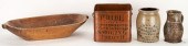 2 STONEWARE POTTERY ITEMS, DOU