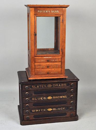 2 STORE DISPLAY CABINETS, CLARKS' &
