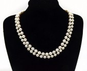 2 STRANDS PEARLS WITH 14K CLAS